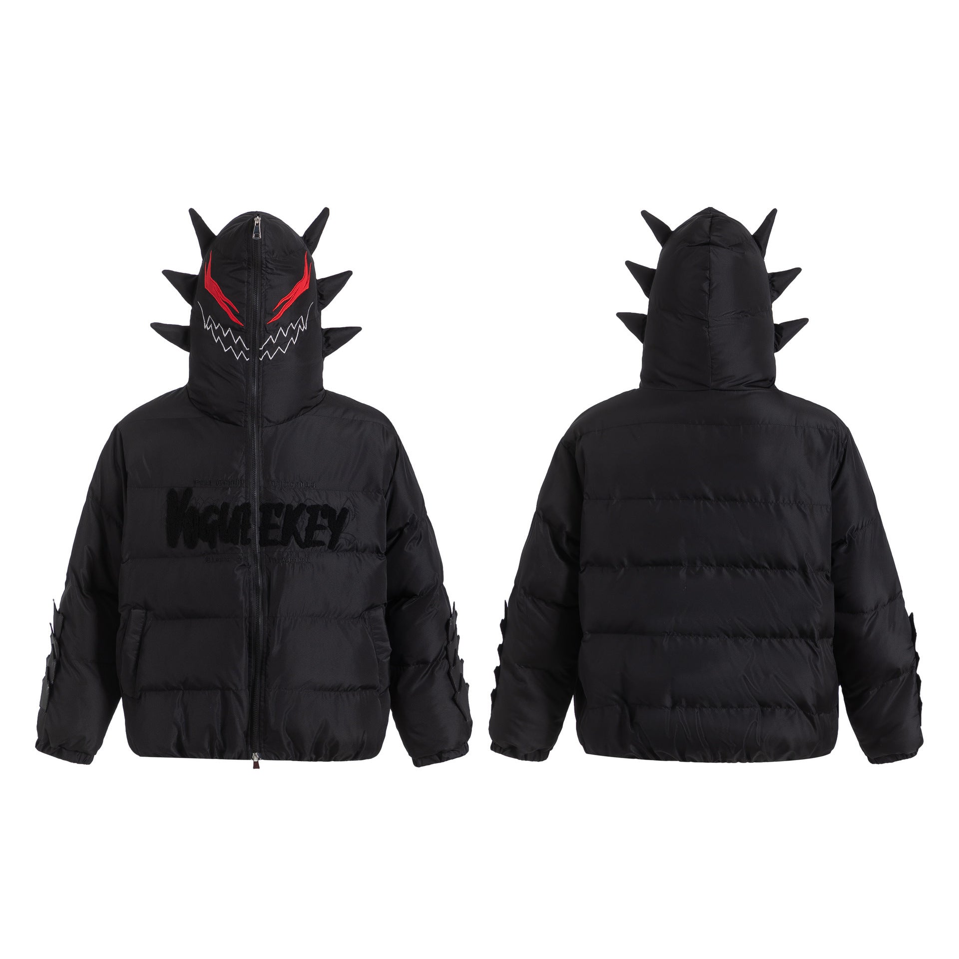 American Retro Black Working Wear Cotton-padded High Street Jacket