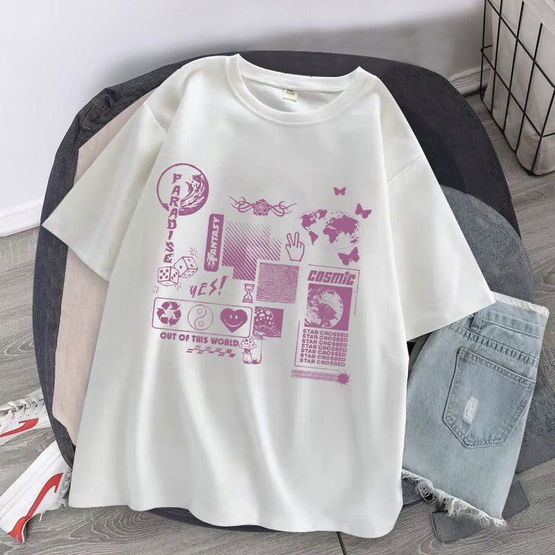 Comics Men's And Women's Street Wear Casual Short Sleeves