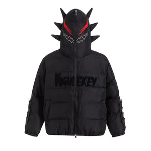 American Retro Black Working Wear Cotton-padded High Street Jacket