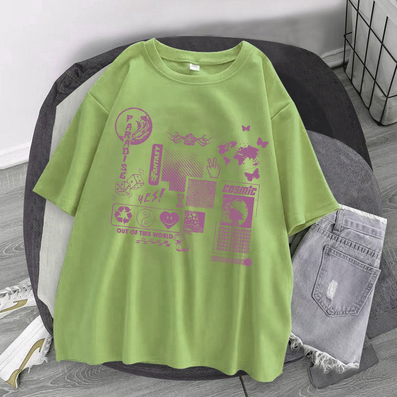 Comics Men's And Women's Street Wear Casual Short Sleeves
